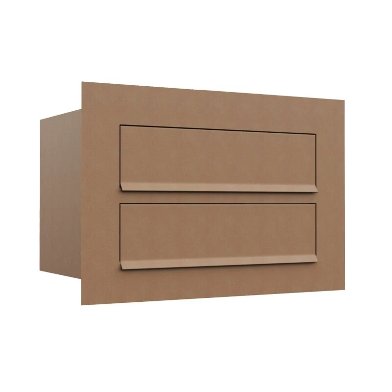 Einbaubriefkasten Cosmo Rost RAL 8001 2 Parteien
