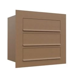 Einbaubriefkasten Cosmo Rost RAL 8001 3 Parteien
