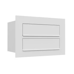 Einbaubriefkasten Cosmo Weiß RAL 9016 2 Parteien
