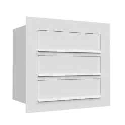 Einbaubriefkasten Cosmo Weiß RAL 9016 3 Parteien