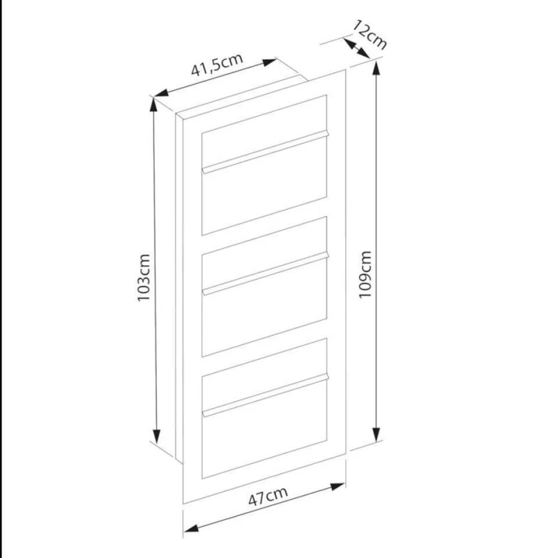 Einbaubriefkasten Hochkant Aus Edelstahl RAL 8001 Rostoptik 3 Parteien – Bild 6
