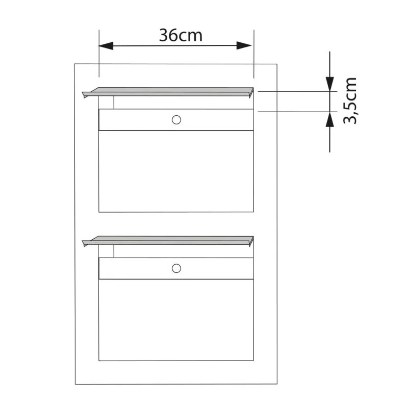 Einbaubriefkasten Hochkant RAL 7016 Anthrazit Grau 2 Parteien – Bild 5