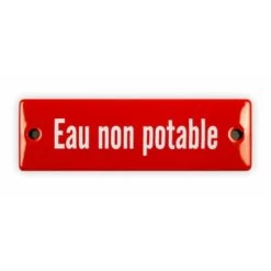 Emailschild 12,5 X 4 Cm, Eau Non Potable
