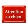 Emailschild 17 X 12 Cm, Attention Au Chien