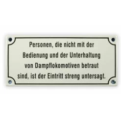 Emailschild 17 X 8 Cm, Personen Die Nicht Mit Der Bedienung...