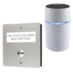 Funk Aufputz Türklingel Edelstahl Optik 43451