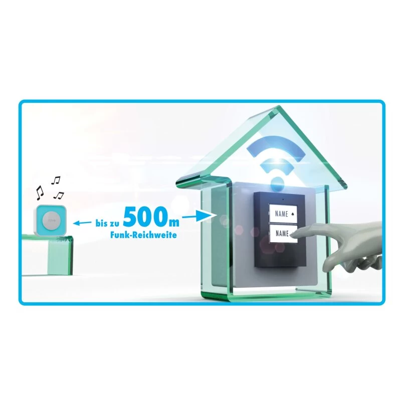 Funk Türklingel 150m Reichweite Mit 16 Klingeltönen Betrieb Steckdose – Bild 5