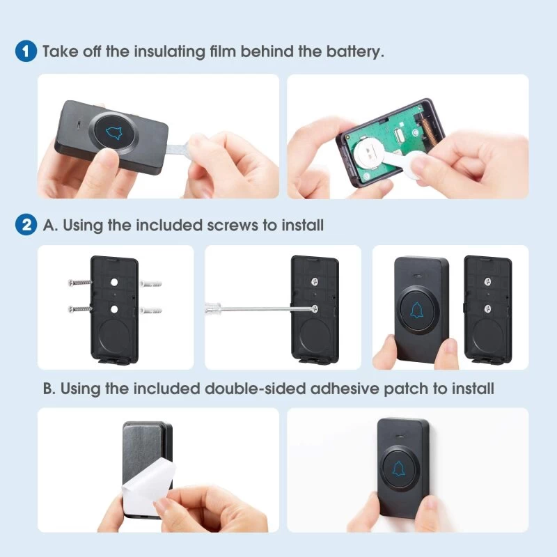 Funk Türklingel Set SUPRA 600 M Reichweite & GRAVUR – Bild 2