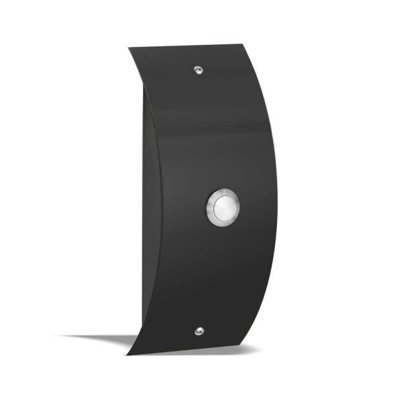 Funkklingel Aufputz Edelstahl 75x180x45mm Schwarz RAL9005 Gloria