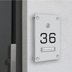 Funkklingel Aus Acrylglas 150x210mm Mit Namensschild Neptun