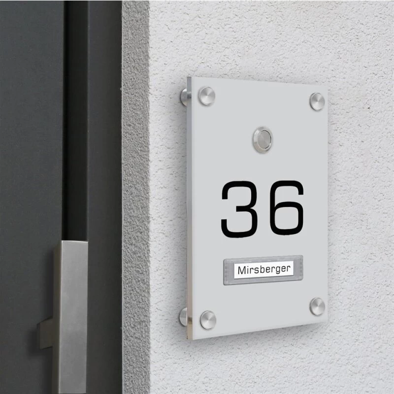 Funkklingel Aus Acrylglas 150x210mm Mit Namensschild Neptun