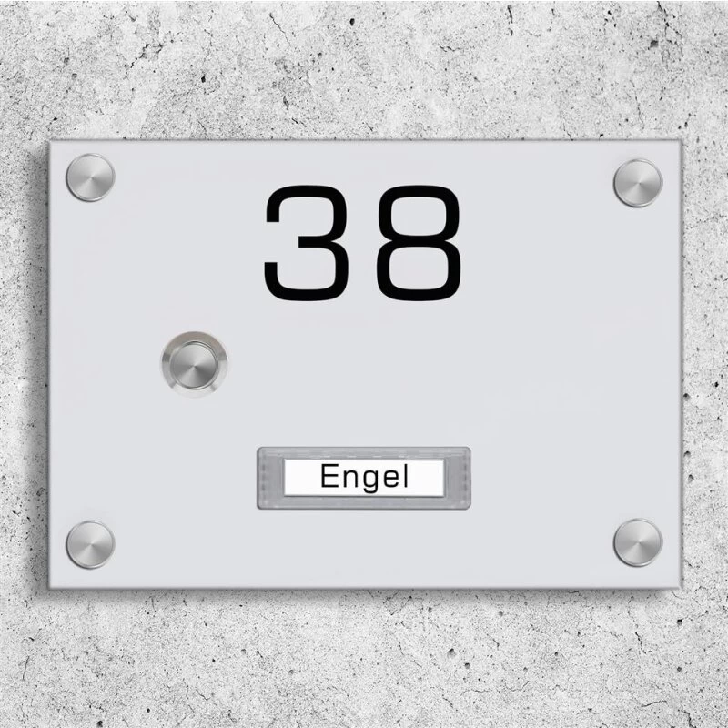 Funkklingel Aus Acrylglas 210x150mm Mit Beschriftungsfeld Mars – Bild 2