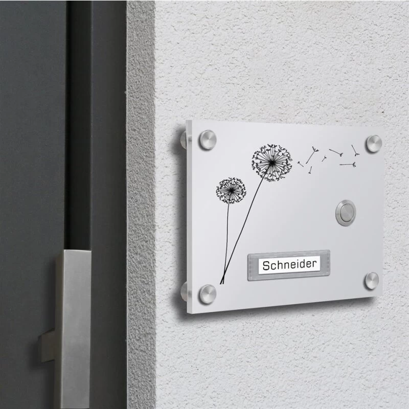 Funkklingel Aus Acrylglas 210x150mm Mit Beschriftungsfeld Orion