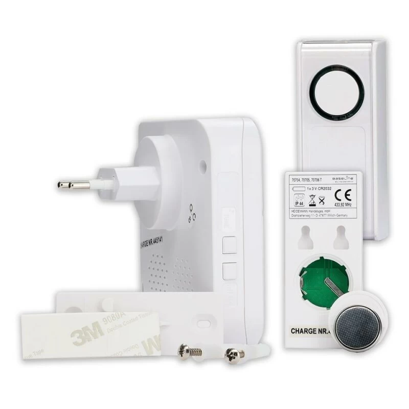 Funkklingel Funkgong-Set Radix Mit Namensschild Steckdosenbetrieb – Bild 3