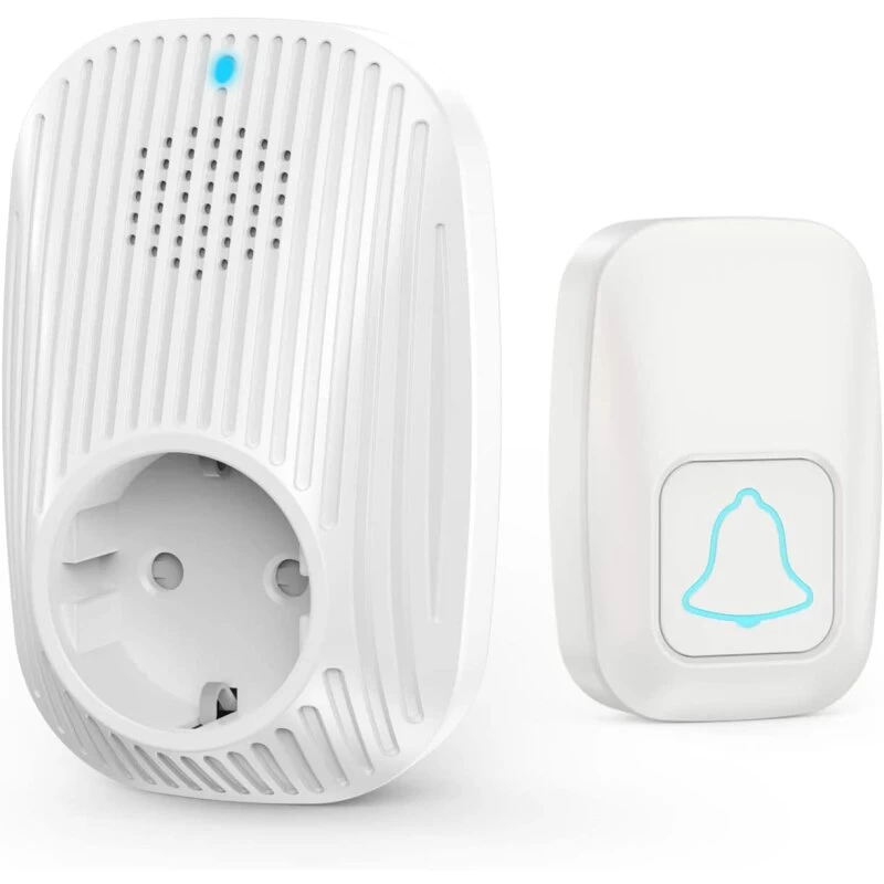 Funkklingel Mit 2 USB Anschlüssen Und Steckdose 400m Reichweite