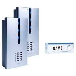 Funkklingel Set Mit 2 Empfängern Inklusive Optischer Klingelanzeige