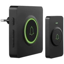 Funkklingel Türklingel Mit 52 Melodien Schwarz 400m RW Betrieb: Steckdose