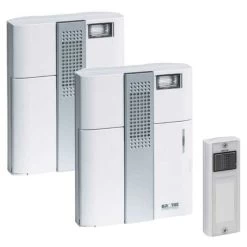 Grothe Funkgong 2er Set MISTRAL 300 Mit 13 Melodien & Blitzlicht