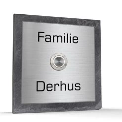 Hausklingel Auf Schieferplatte 100x100mm