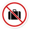 Keine Koffer Abstellen Verbotsschild Rundschild