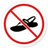 Keine Sandalen Verbotsschild Rundschild