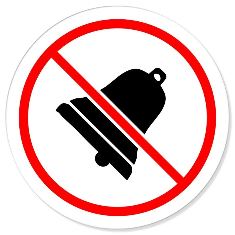 Klingeln Läuten Verboten Verbotsschild Rundschild