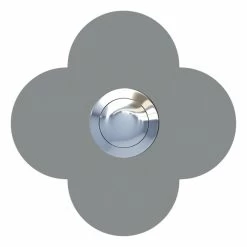 Klingeltaster Klingelplatte Blume Grau Metallic RAL 9007