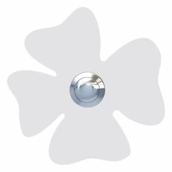 Klingeltaster Klingelplatte Kleeblatt Weiß RAL 9016