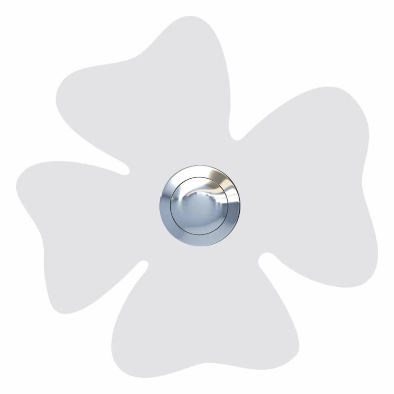 Klingeltaster Klingelplatte Kleeblatt Weiß RAL 9016