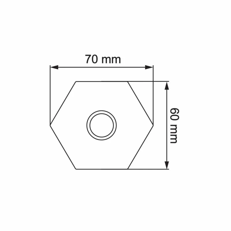 Klingeltaster Klingelplatte Sechseck Edelstahl Geschliffen – Bild 2