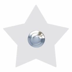 Klingeltaster Klingelplatte Stern Weiß RAL 9016