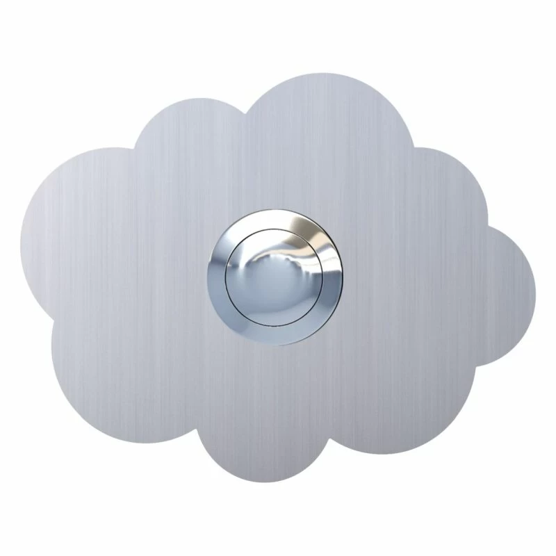 Klingeltaster Klingelplatte Wolke Edelstahl Geschliffen