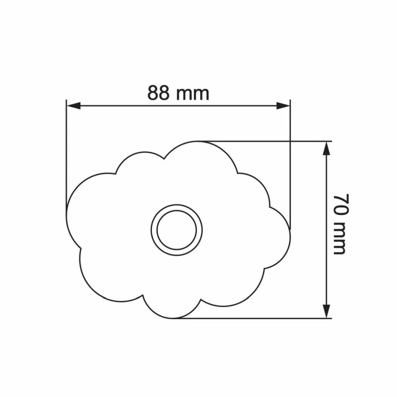 Klingeltaster Klingelplatte Wolke Edelstahl Geschliffen – Bild 2