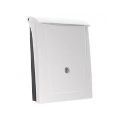 Kunststoff Briefkasten Posta Schwarz / Weiß