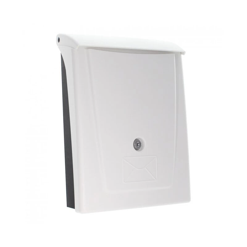 Kunststoff Briefkasten Posta Schwarz / Weiß
