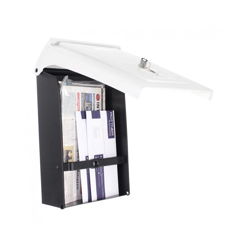 Kunststoff Briefkasten Posta Schwarz / Weiß – Bild 5