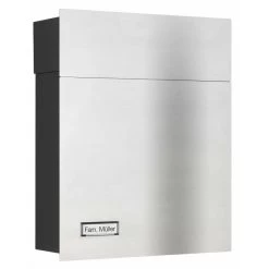 Premium Briefkasten Edelstahl Mit Namensschild