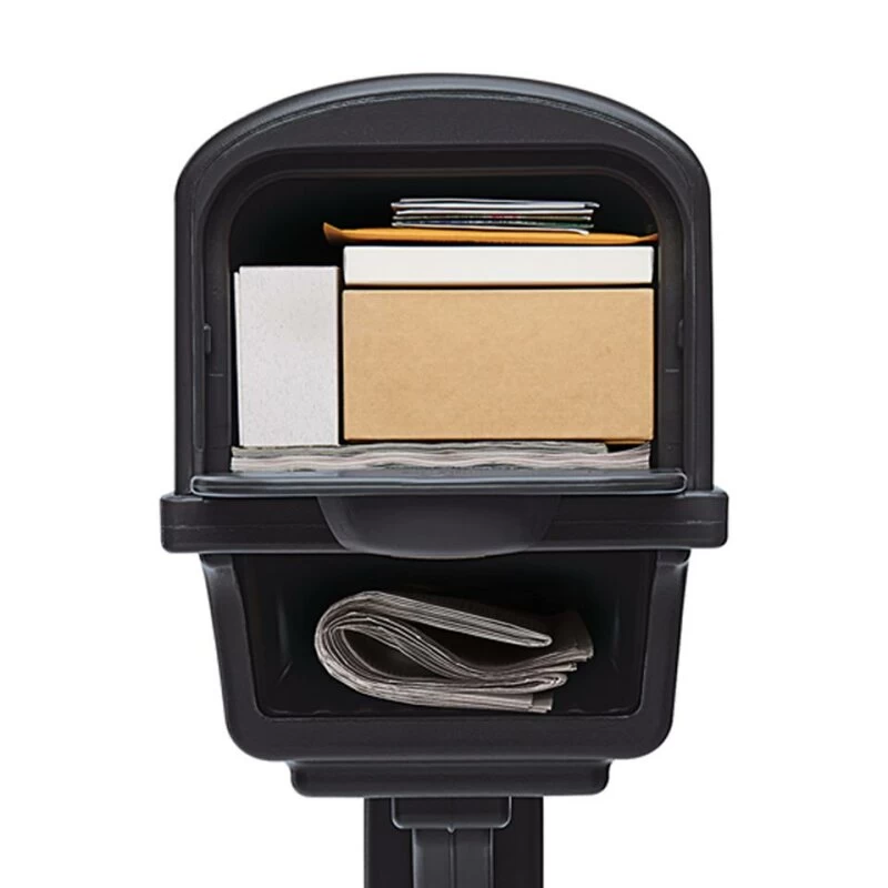 Mailbox Mit Zeitungsfach Und Standfuß Schwarz – Bild 4