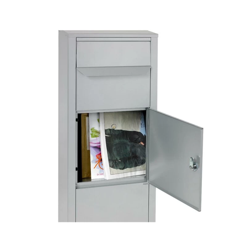 MEFA Paketbriefkasten ROWAN 471 Weißaluminium RAL 9006 – Bild 2