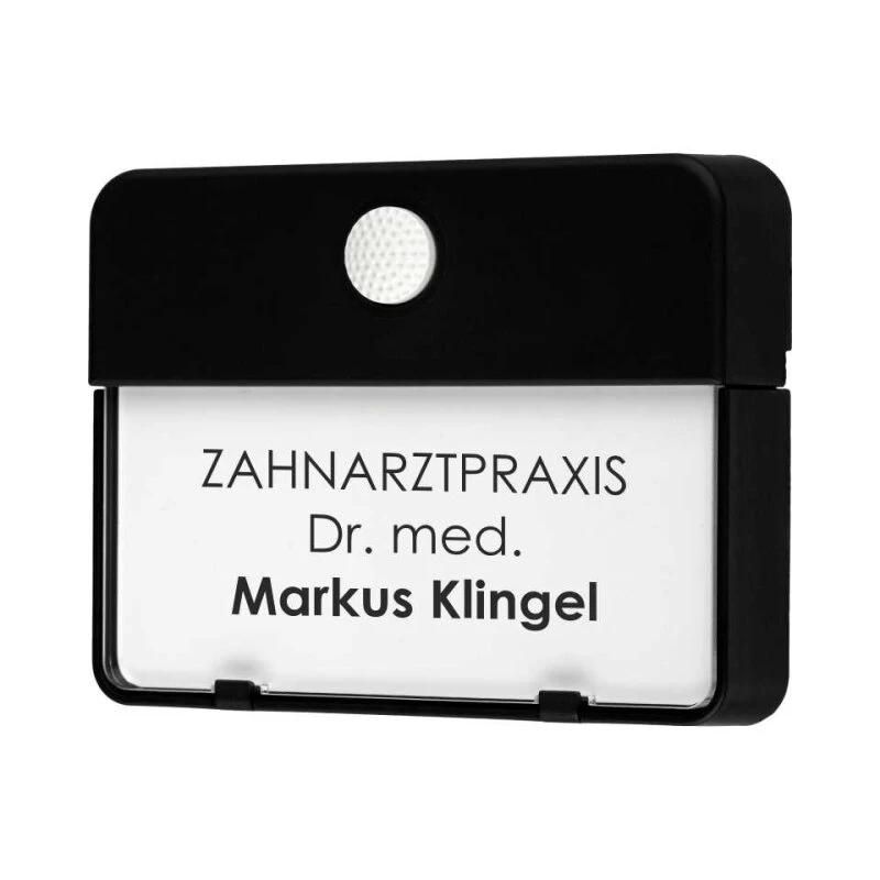 Moderne Aufputz Klingel Mit Namensschild Beleuchtet Schwarz