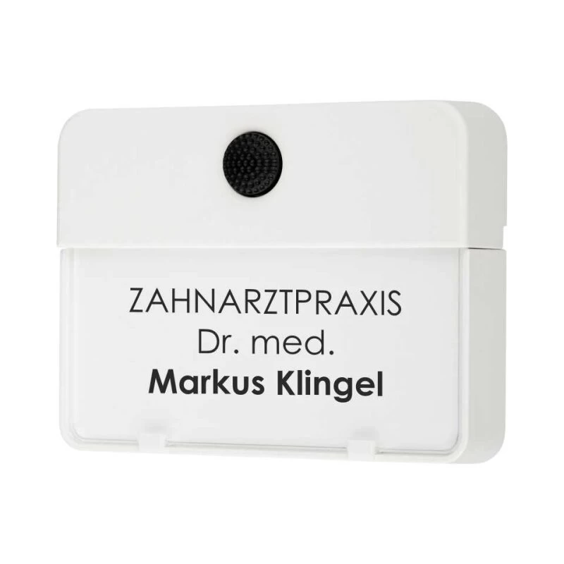 Moderne Aufputz Klingel Mit Namensschild Beleuchtet Weiß