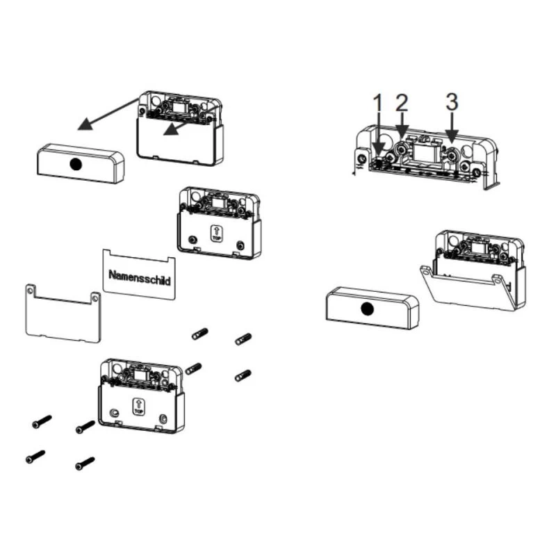 Moderne Aufputz Klingel Mit Namensschild Beleuchtet Weiß – Bild 4