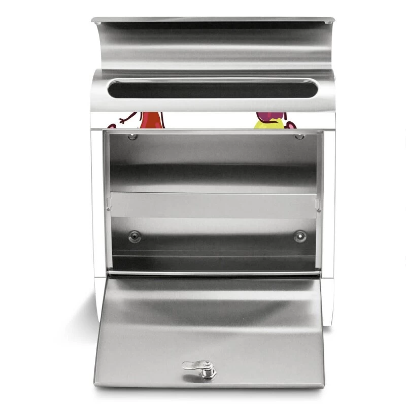 Moderner Edelstahl Briefkasten Mailbox Wandbriefkasten Happy Kids – Bild 5