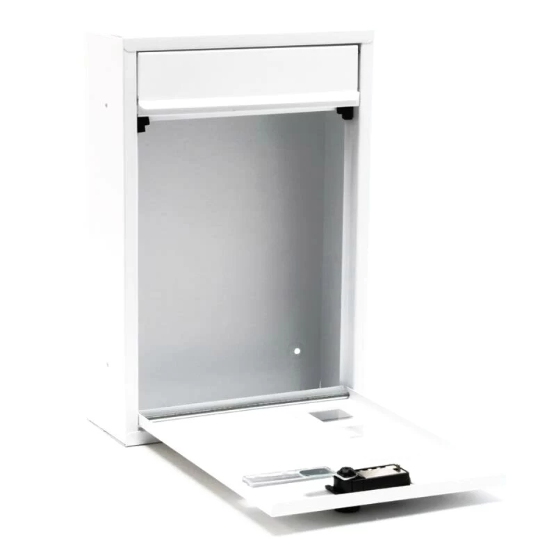 Moderner Wandbriefkasten Weiss Mit Zahlenschloss Pulverbeschichtet – Bild 4