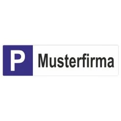 Musterfirma Parkplatzschild Langformat
