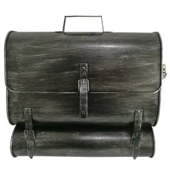 Nostalgie Briefkasten Schulranzen Mit Zeitungsfach, Schwarz/grau