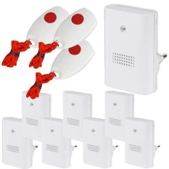 Notfall Funkklingel STECKDOSEN EMPFÄNGER HX Incl. Notfall Sender HX Mini Konfigurieren