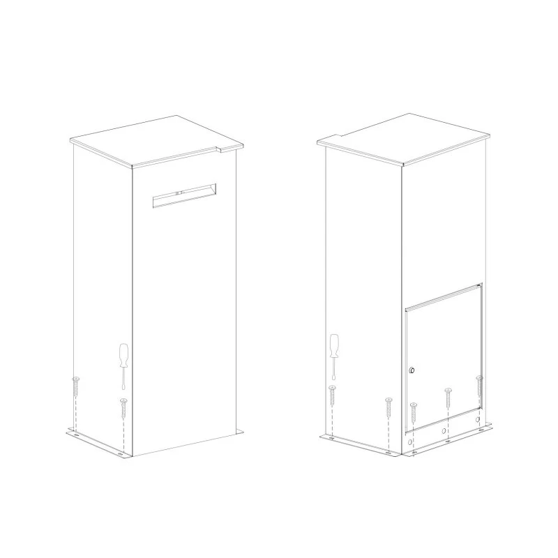 Paketkasten Postbox Paketbox Weiß RAL 9016 – Bild 10