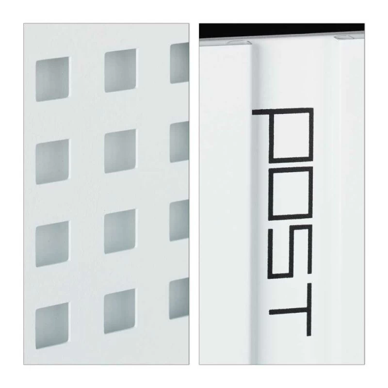 Quadratischer Briefkasten Wandbriefkasten Schwarz-Weiß – Bild 6