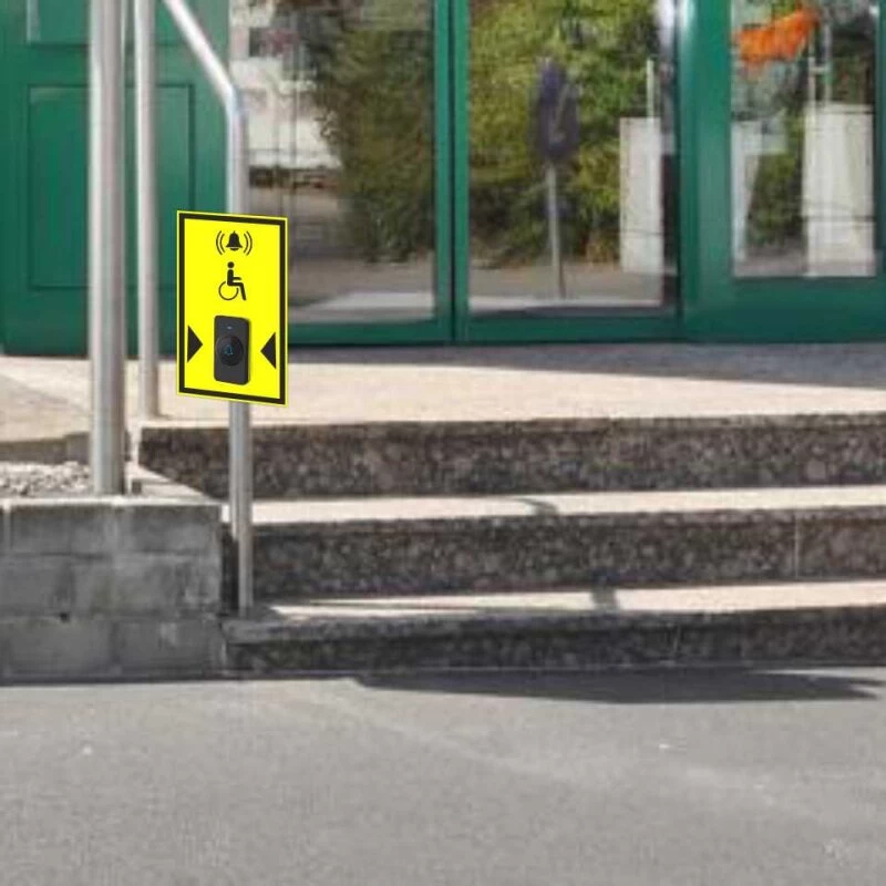 Rollstuhl Funkklingel Mit Hinweisschild 150 X 200 Mm – Bild 2